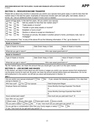 Form F-10101 Wisconsin Medicaid for the Elderly, Blind or Disabled Application Packet - Wisconsin, Page 14