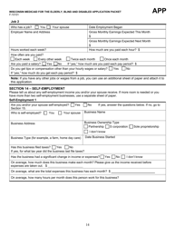 Form F-10101 Wisconsin Medicaid for the Elderly, Blind or Disabled Application Packet - Wisconsin, Page 15