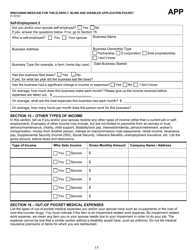 Form F-10101 Wisconsin Medicaid for the Elderly, Blind or Disabled Application Packet - Wisconsin, Page 16
