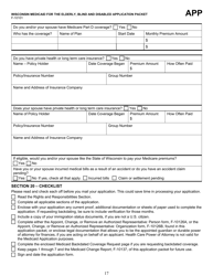 Form F-10101 Wisconsin Medicaid for the Elderly, Blind or Disabled Application Packet - Wisconsin, Page 18