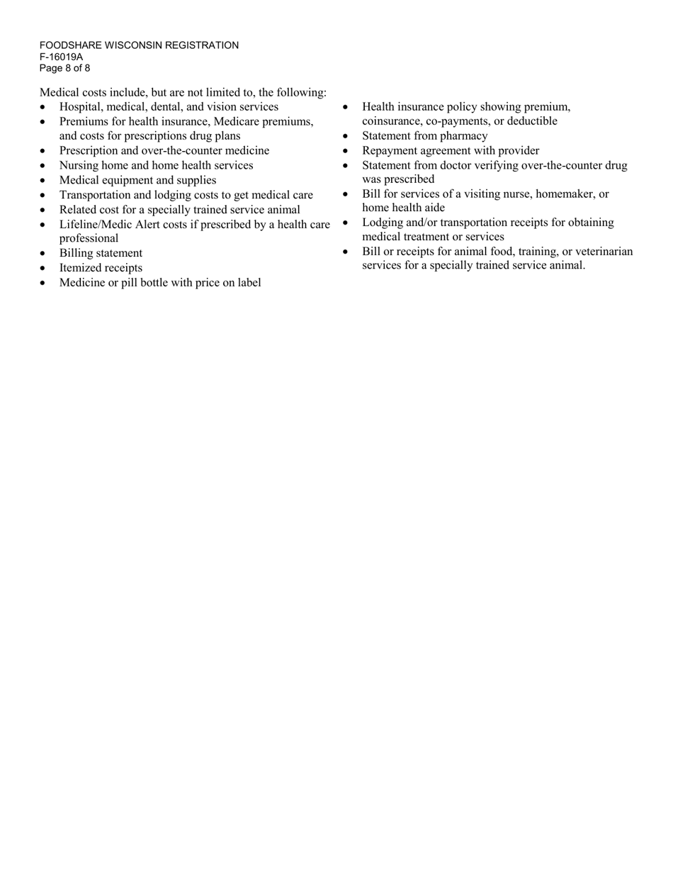 Form F-10101 Wisconsin Medicaid for the Elderly, Blind or Disabled Application Packet - Wisconsin, Page 45