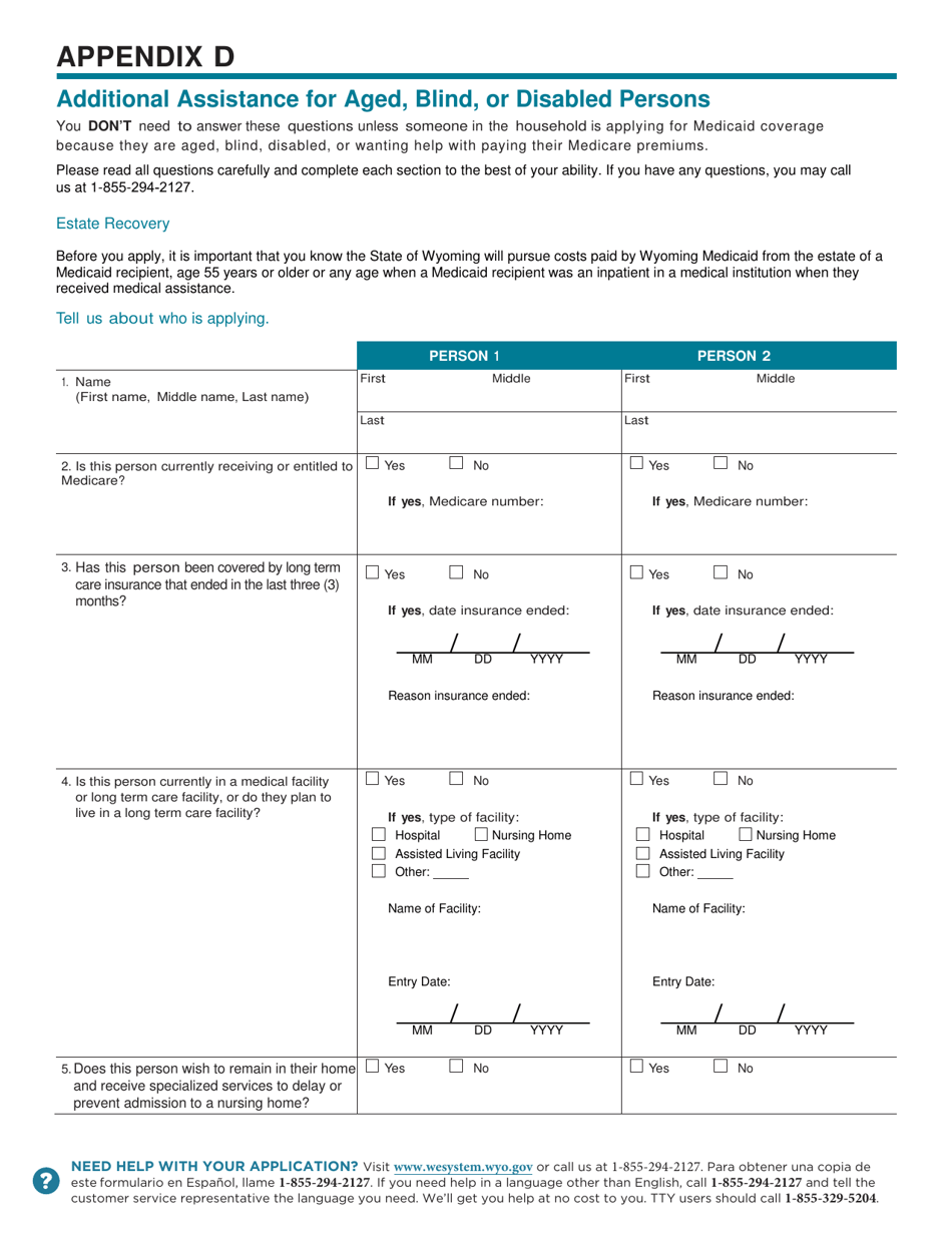 Application for Health Coverage  Help Paying Costs - Wyoming, Page 16