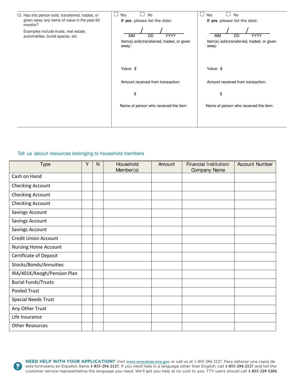 Application for Health Coverage  Help Paying Costs - Wyoming, Page 18