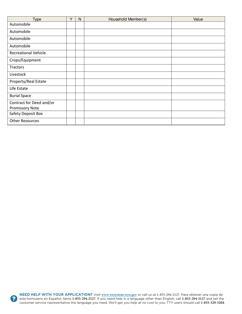 Application for Health Coverage  Help Paying Costs - Wyoming, Page 19