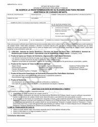 Document preview: Sample Formulario OCFS-4773-S Se Acerca La Redeterminaci "n De Su Elegibilidad Para Recibir Asistencia De Cuidado Infantil - New York (Spanish)