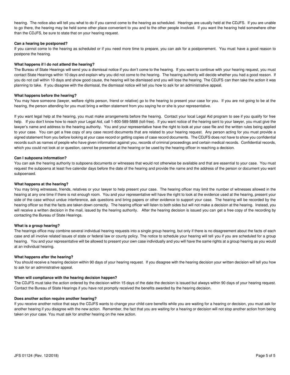 Form JFS01124 Re-determination for Child Care Benefits - Ohio, Page 7