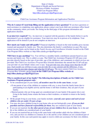 Document preview: Form CC08 (06-3917) Child Care Assistance Application - Alaska