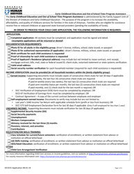 Document preview: Child Care Assistance Application - Arkansas