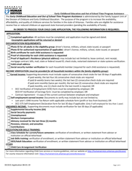 Child Care Assistance Application - Arkansas