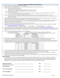 Child Care Assistance Application - Arkansas, Page 4