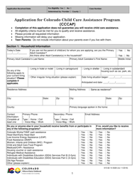 Document preview: Form 615-82-14-0028 Application for Colorado Child Care Assistance Program (Cccap) - Colorado