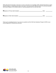 Form 615-82-14-0028 Application for Colorado Child Care Assistance Program (Cccap) - Colorado, Page 11