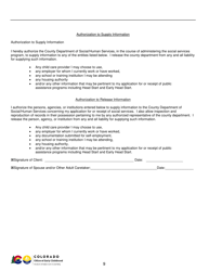 Form 615-82-14-0028 Application for Colorado Child Care Assistance Program (Cccap) - Colorado, Page 9