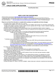 Form IL444-3455I &quot;Child Care Application&quot; - Illinois