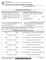 Formulario IL444-3455SI Solicitud Para Cuidado De Ni &#039;os O Guarderia - Illinois (Spanish), Page 12