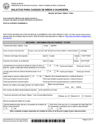 Formulario IL444-3455SI Solicitud Para Cuidado De Ni &#039;os O Guarderia - Illinois (Spanish), Page 2