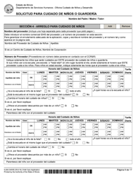 Formulario IL444-3455SI Solicitud Para Cuidado De Ni &#039;os O Guarderia - Illinois (Spanish), Page 8