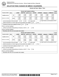 Formulario IL444-3455SI Solicitud Para Cuidado De Ni &#039;os O Guarderia - Illinois (Spanish), Page 9