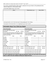 Form 470-3624 Child Care Assistance Application - Iowa, Page 2