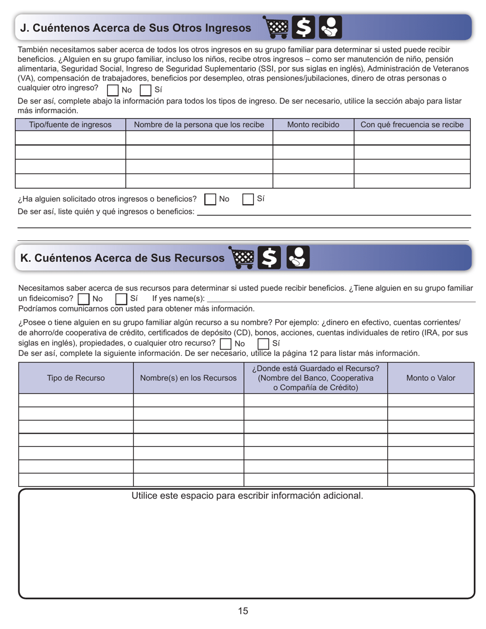 Formulario ES-3100S Solicitud De Beneficios - Kansas (Spanish), Page 15