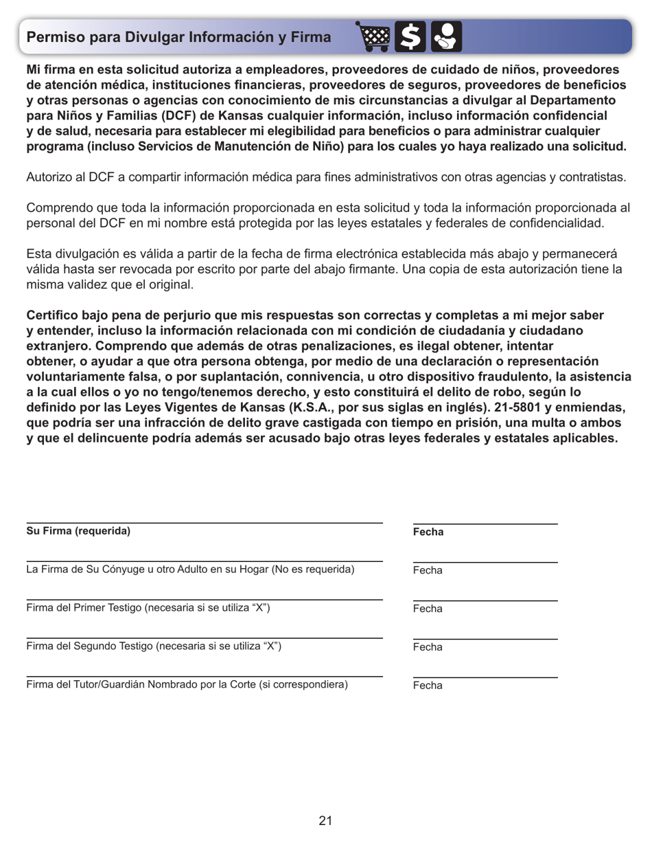Formulario ES-3100S Solicitud De Beneficios - Kansas (Spanish), Page 21