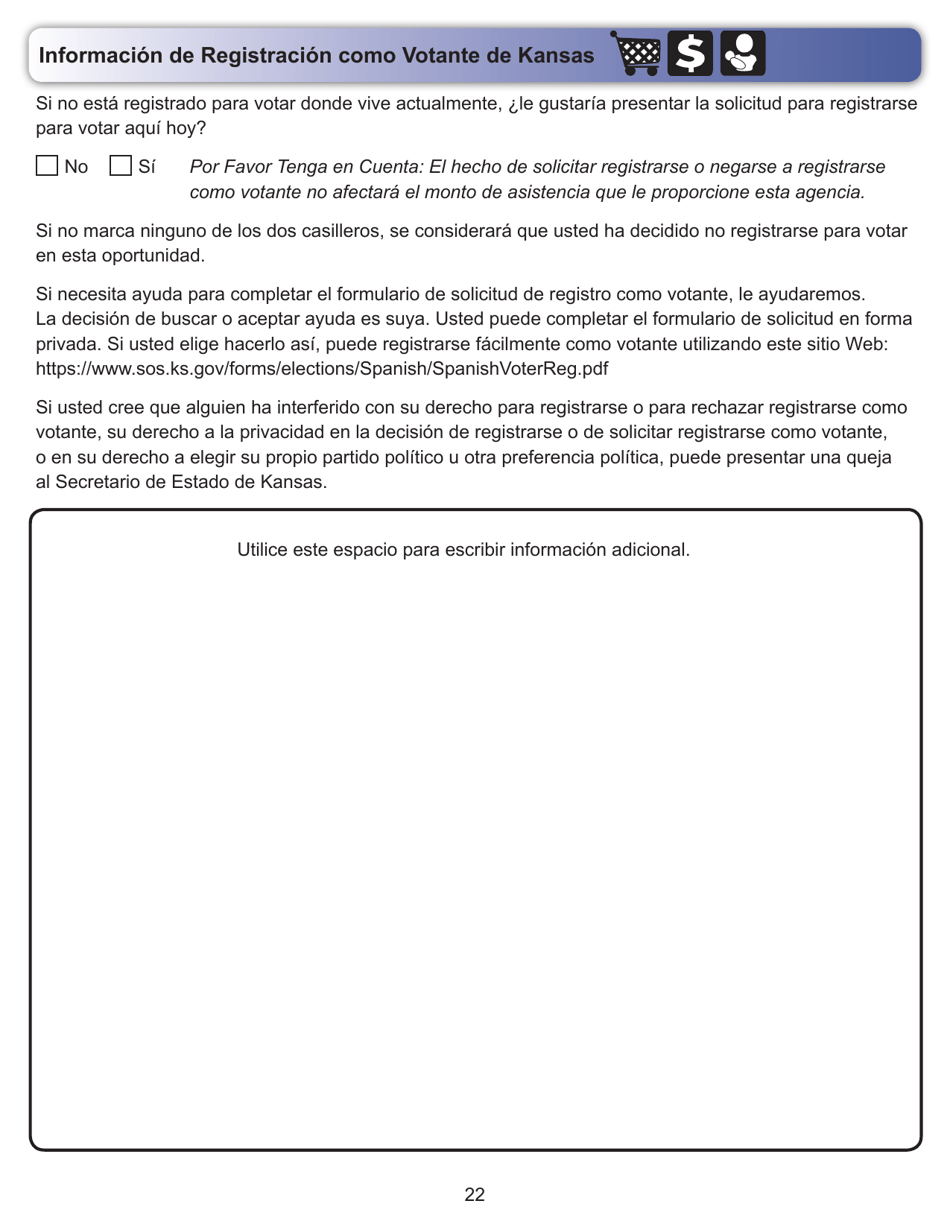 Formulario ES-3100S Solicitud De Beneficios - Kansas (Spanish), Page 22
