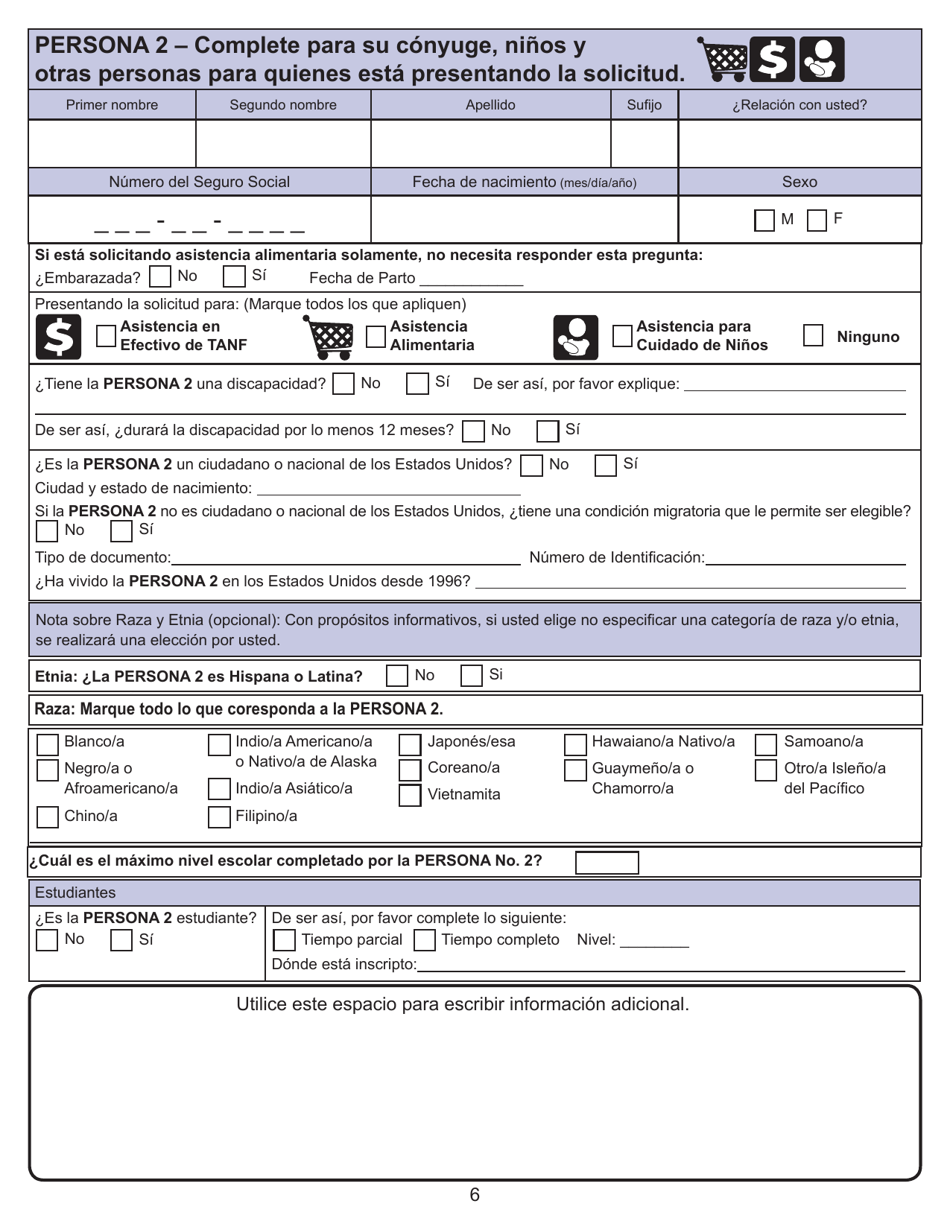 Formulario ES-3100S Solicitud De Beneficios - Kansas (Spanish), Page 6