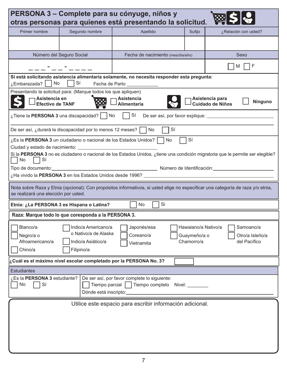 Formulario ES-3100S Solicitud De Beneficios - Kansas (Spanish), Page 7