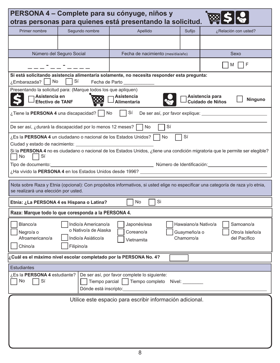 Formulario ES-3100S Solicitud De Beneficios - Kansas (Spanish), Page 8