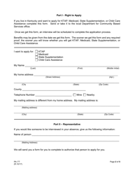 Form PA-77 Intent to Apply for Ktap, Medicaid, State Supplementation, and/or Child Care Assistance - Kentucky, Page 2