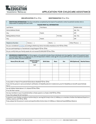 Application for Childcare Assistance - Louisiana