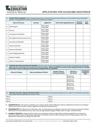 Application for Childcare Assistance - Louisiana, Page 4