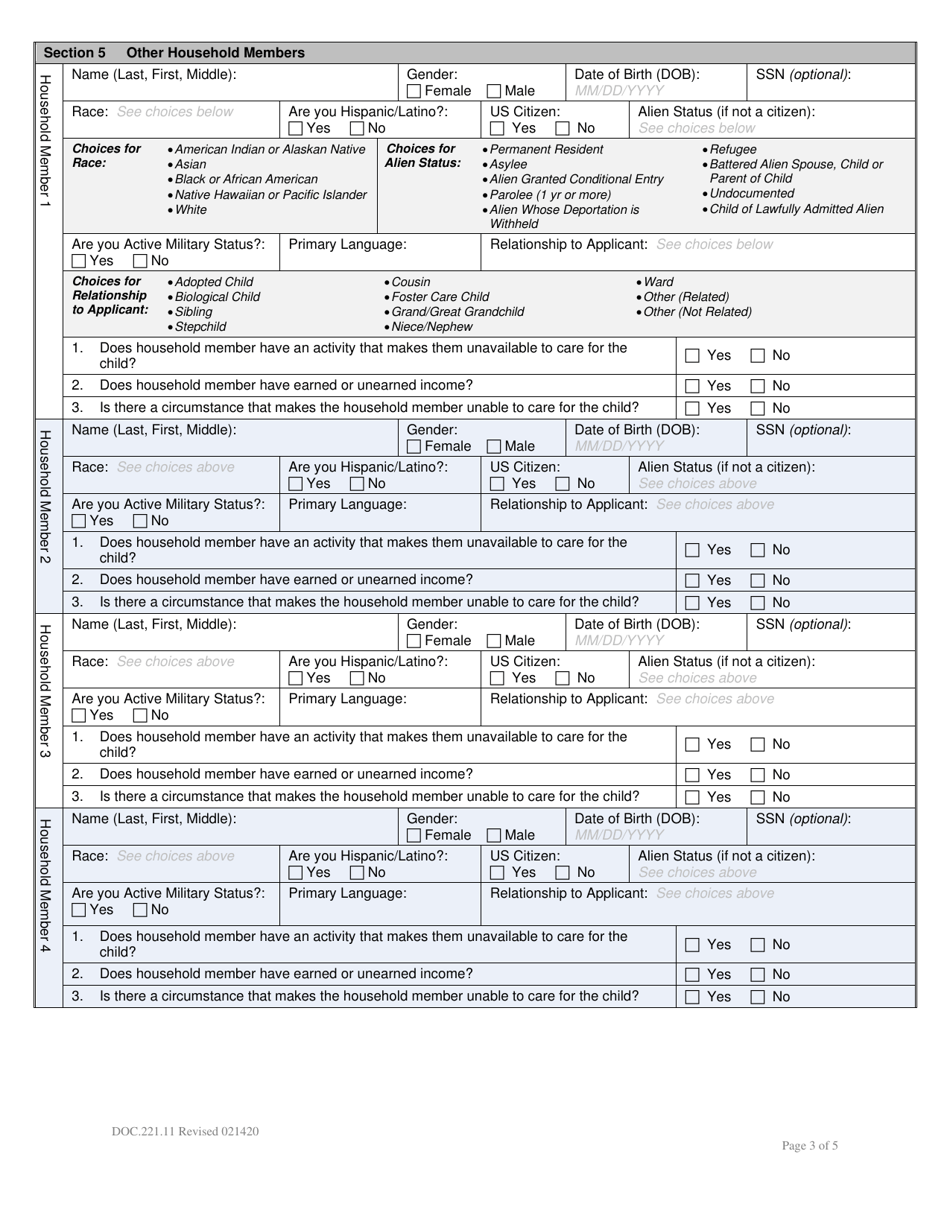 Application / Redetermination for Child Care - Maryland, Page 6