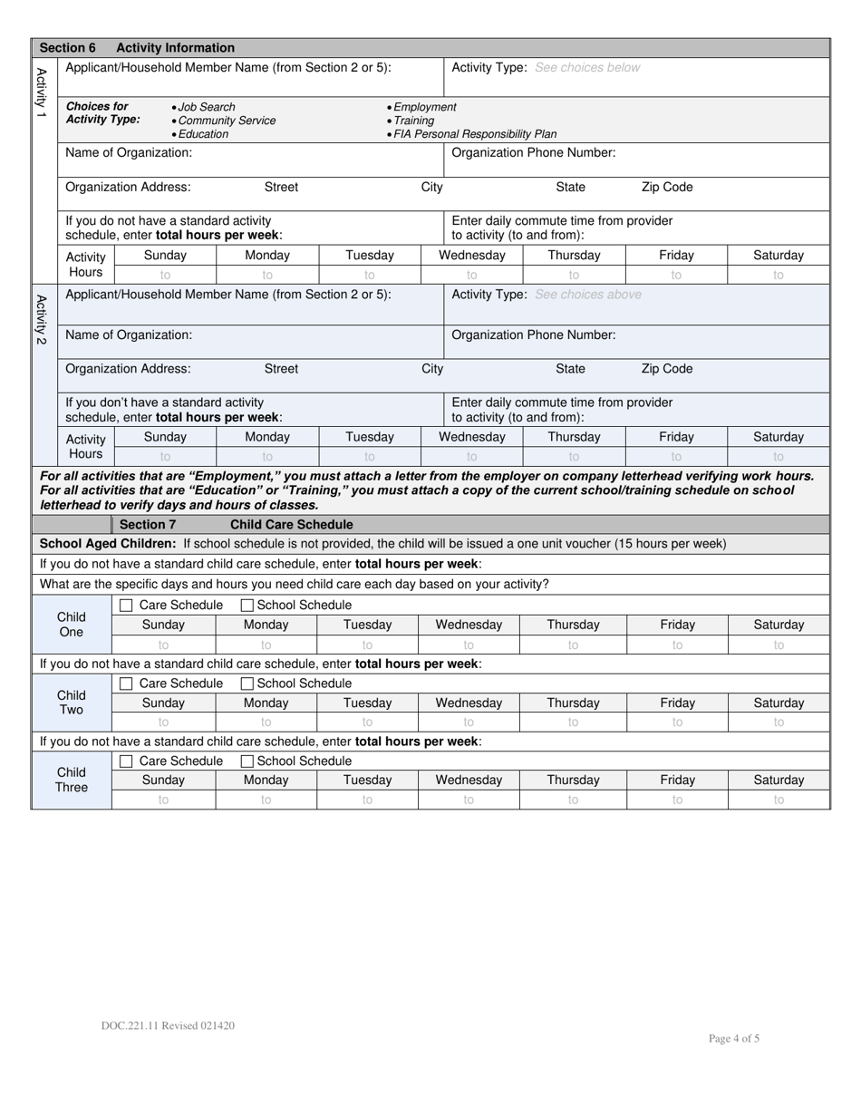 Application / Redetermination for Child Care - Maryland, Page 7