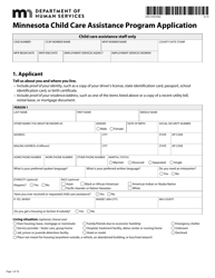 Form DHS-3550-ENG Minnesota Child Care Assistance Program Application - Minnesota, Page 3