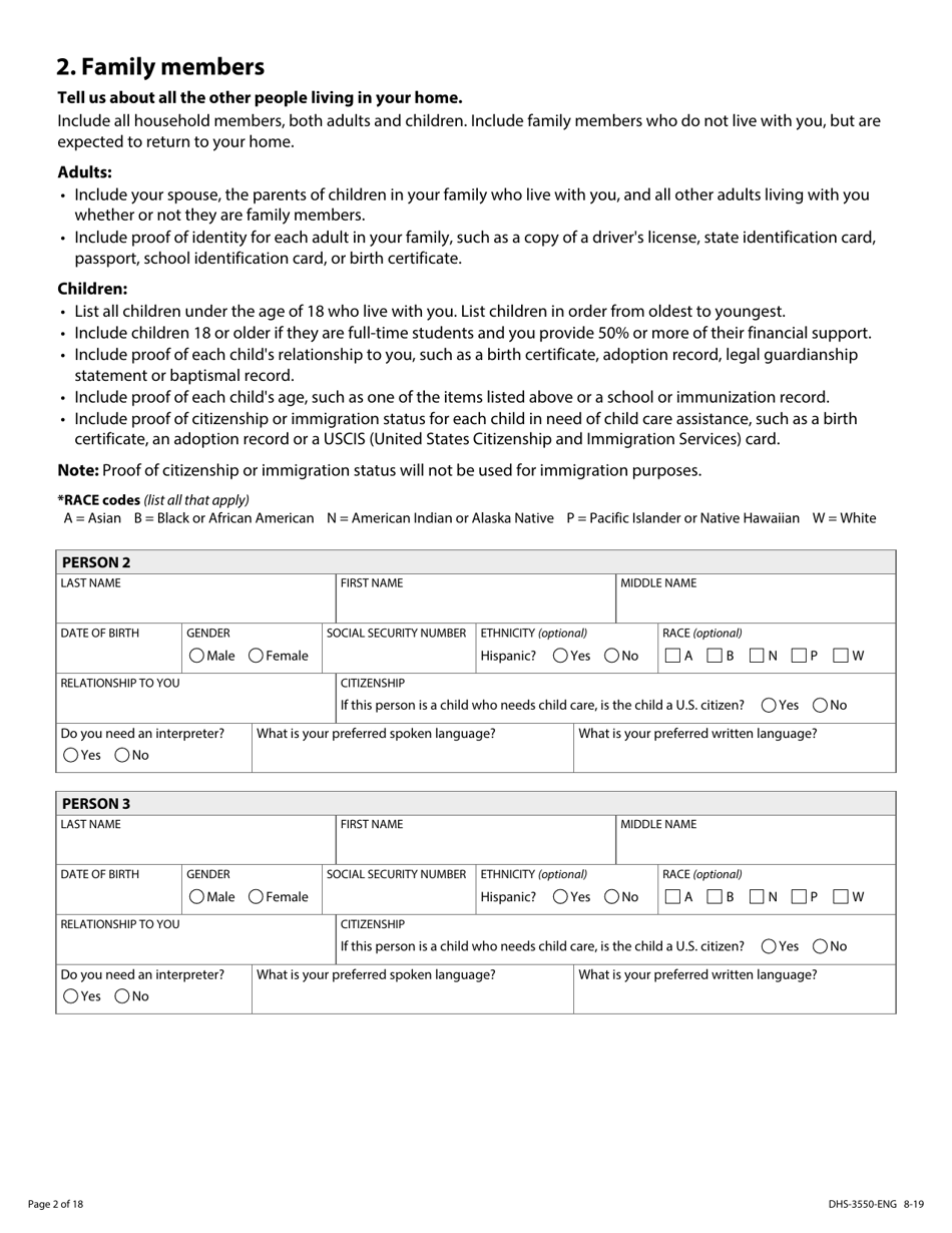 Form DHS-3550-ENG - Fill Out, Sign Online and Download Printable PDF ...