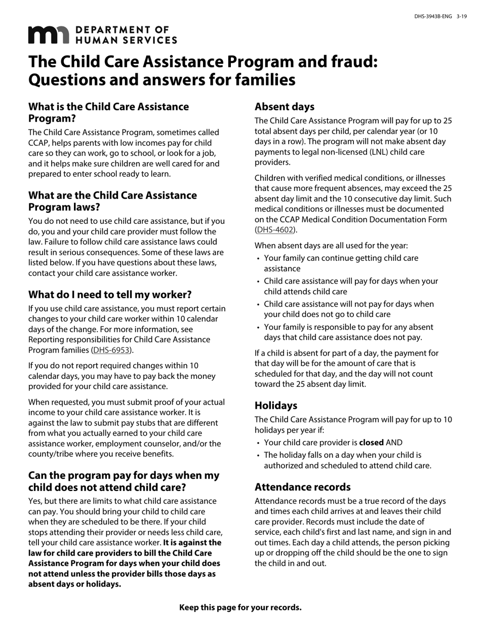 Form DHS-5223D-ENG Combined Application - Child Care Addendum - Minnesota, Page 13