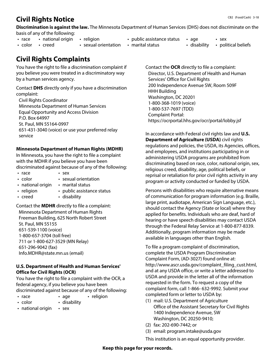 Form DHS-5223D-ENG Combined Application - Child Care Addendum - Minnesota, Page 15