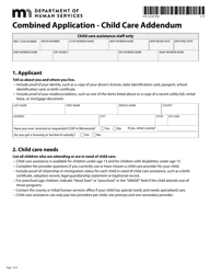 Form DHS-5223D-ENG Combined Application - Child Care Addendum - Minnesota, Page 3