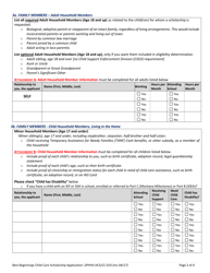 Form DPHHS-HCS/CC-010 Best Beginnings Child Care Scholarship Application - Montana, Page 2