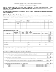 Form 2151-WC Application for Child Care Assistance - Nevada, Page 4