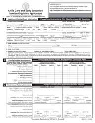 Form DHS/CC:1 Child Care and Early Education Service Eligibility Application - New Jersey, Page 2