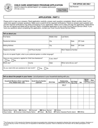 Form SFN598 Child Care Assistance Program Application - North Dakota, Page 2