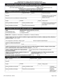 Formulario JFS01138-SPA Applicacion Para Los Beneficios De Cuidados Para Ninos - Ohio (Spanish), Page 3