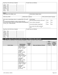 Form JFS01138 Application for Child Care Benefits - Ohio, Page 7