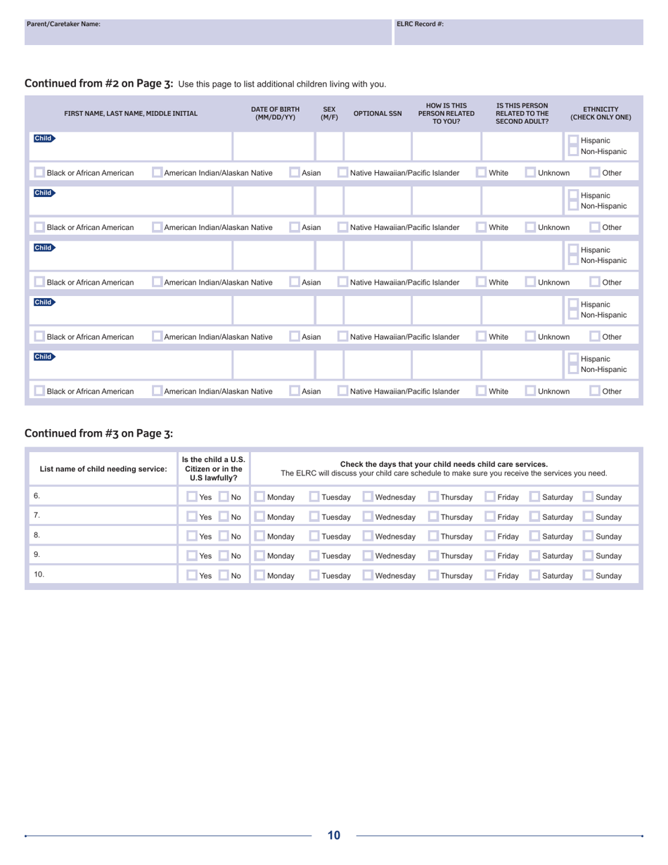 Form CY868 Pennsylvania Application for Subsidized Child Care - Pennsylvania, Page 11