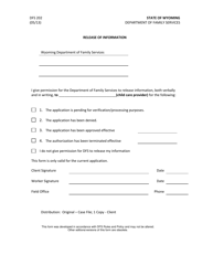 Form DFS100CC Wyoming Application for Child Care Assistance - Wyoming, Page 13