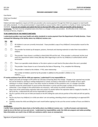Form DFS100CC Wyoming Application for Child Care Assistance - Wyoming, Page 15