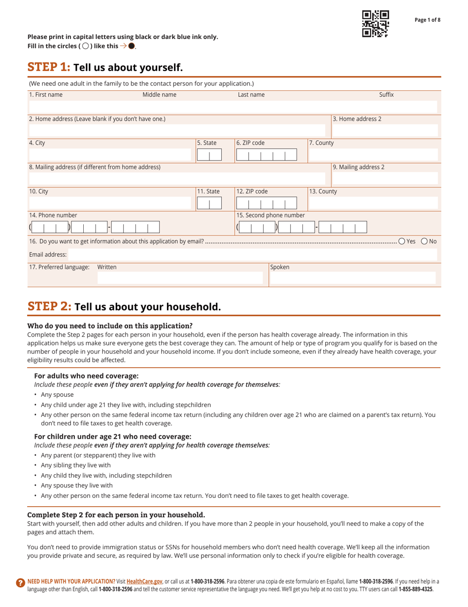 Application for Health Coverage & Help Paying Costs - Fill Out, Sign ...