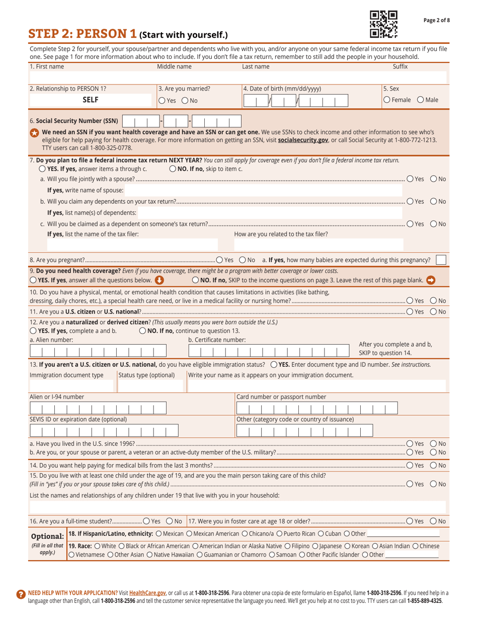 Application for Health Coverage  Help Paying Costs, Page 3